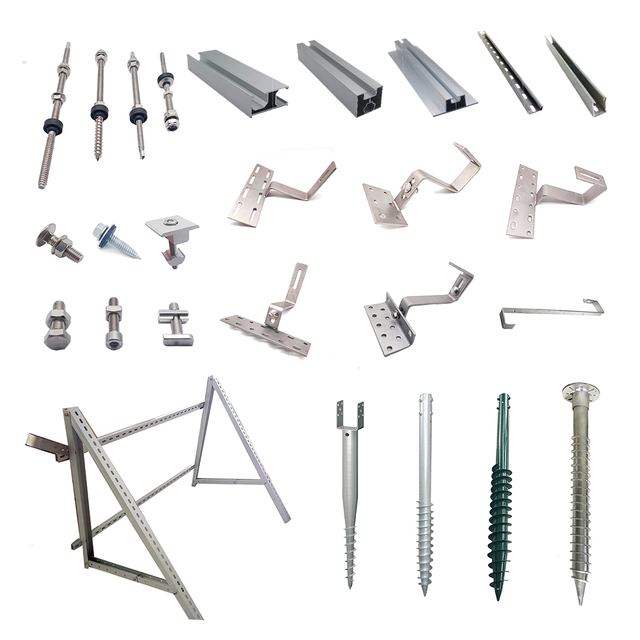 Нарны газар суурилуулах иж бүрдэл Фотоволтайк нарны угсралтын бүтцийн систем 