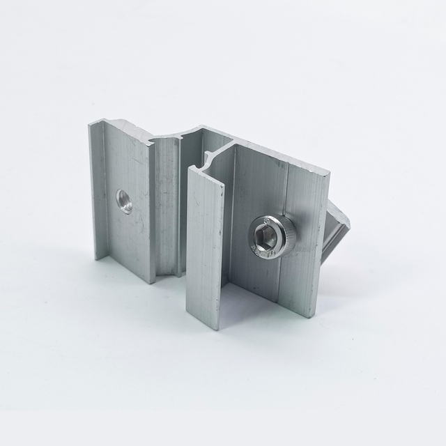 Алюмінієвий торцевий затискач для монтажу сонячної панелі для установки фотоелектричної панелі