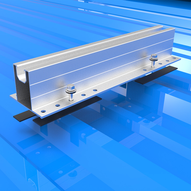 Алюмінієва міні-рейка для кріплення сонячної панелі набір кронштейнів для металевої конструкції даху