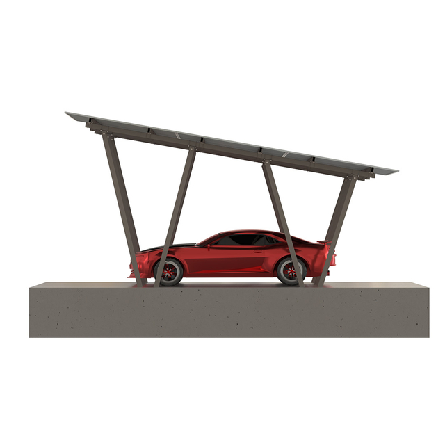 Сонячна батарея W типу сонячної системи кріплення навісу з чотирма колонами