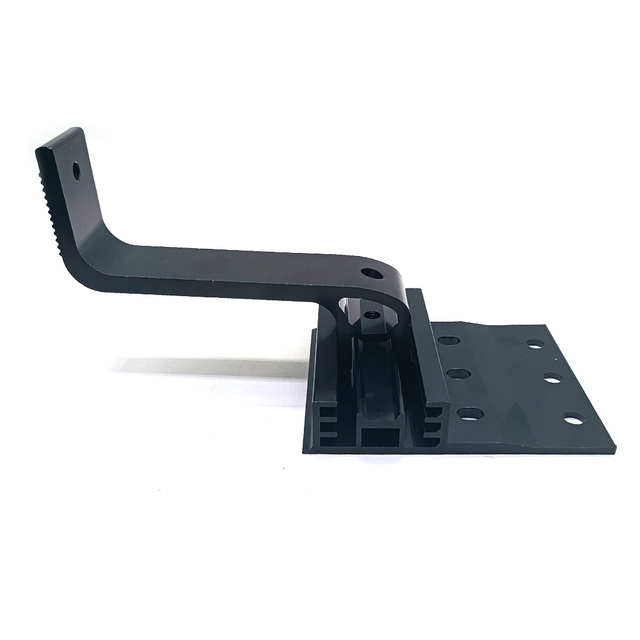 راه حل قلاب سقف کاشی خورشیدی براکت مشکی آلومینیومی برای سیستم برق خورشیدی برای خانه