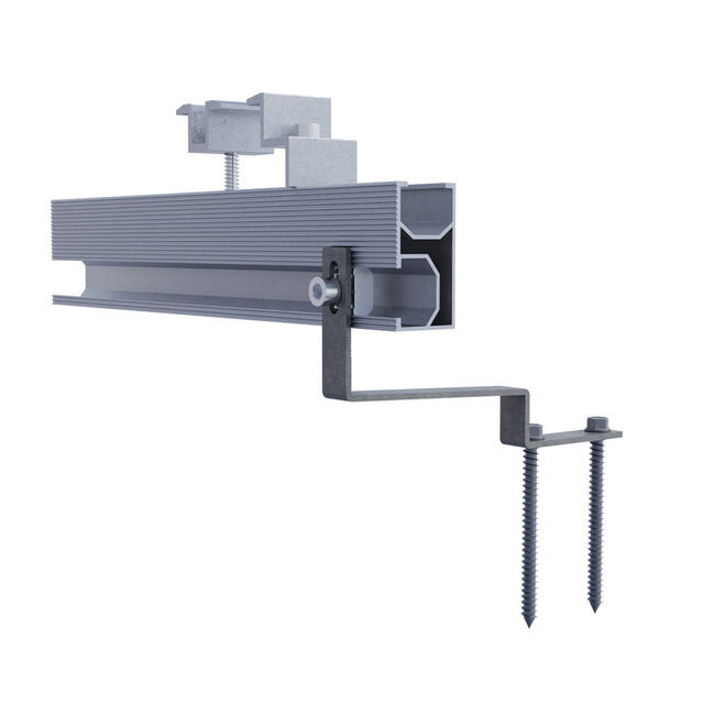 Kit Kait Sirap Aspal Atap Panel Surya Lembaran Logam Sistem Pemasangan Fotovoltaik Ubin Atap Surya