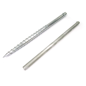 HDG Ground Screw Ground Anchor Helical Pile Terhubung Dengan Mur Dan Baut