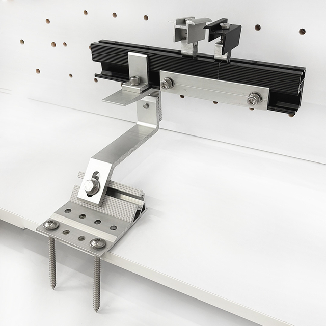 گیره ریلی قلاب براکت پانل خورشیدی آلومینیومی برای سیستم نصب سقف خورشیدی