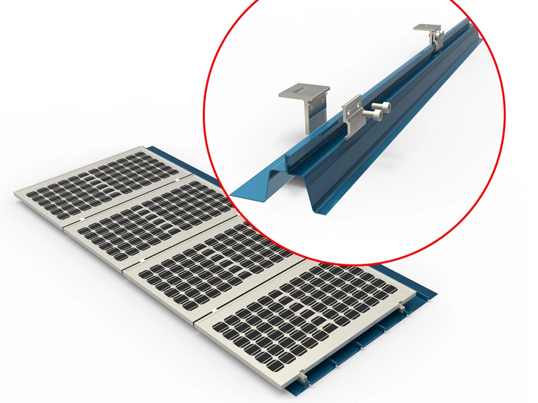 تطبيق مشابك التماس الدائمة في تركيب السقف الشمسي