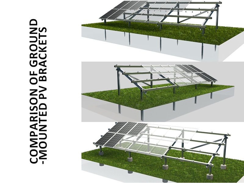 Сравнение трех типов систем крепления солнечных батарей к земле