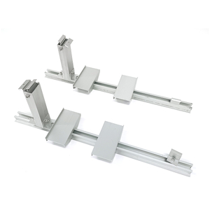 Struktur Panel Braket Aluminium Ballast Energi Surya Sistem Pemasangan Tenaga Atap Datar