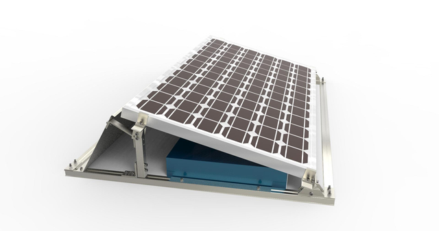 Регулируемый фотоэлектрический солнечный монтажный кронштейн на плоской крыше Солнечная энергетическая система Алюминиевый стеллаж для дома